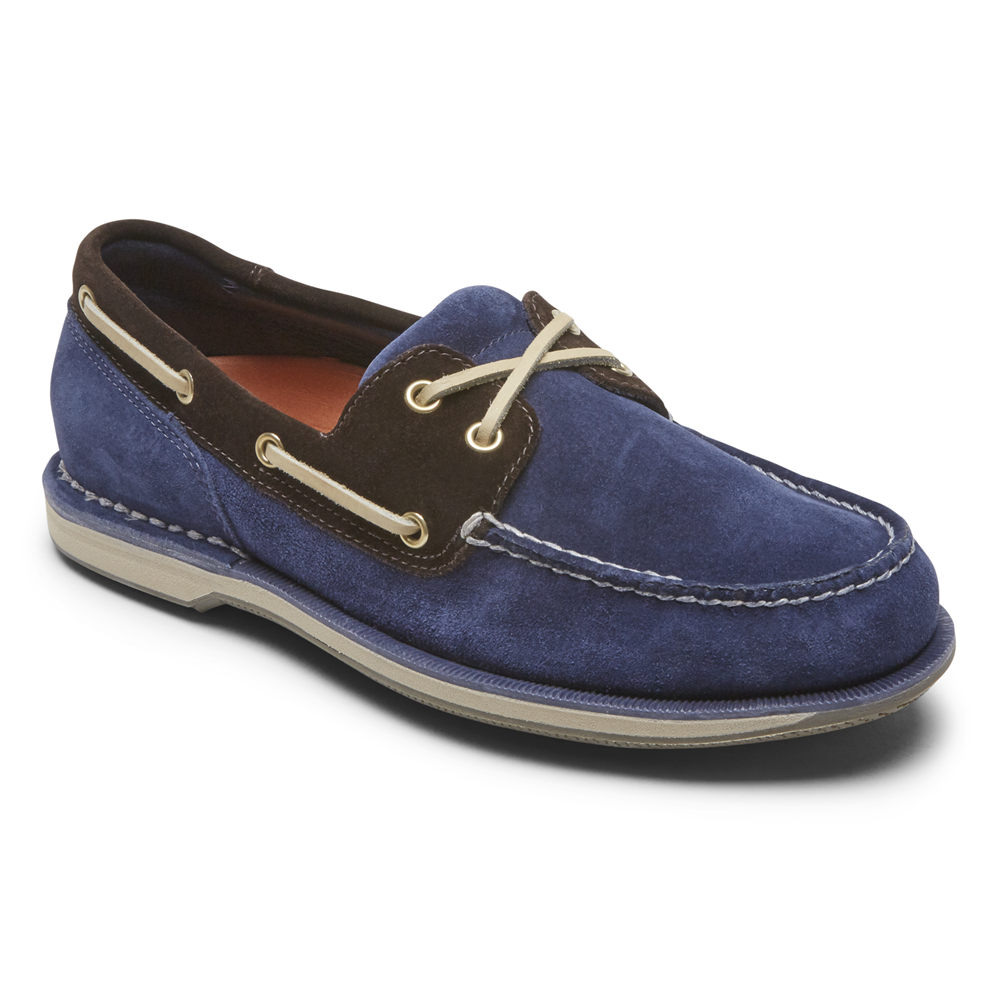 Rockport Singapore Mens Boat Shoes - Perth Blue - ZC1340295